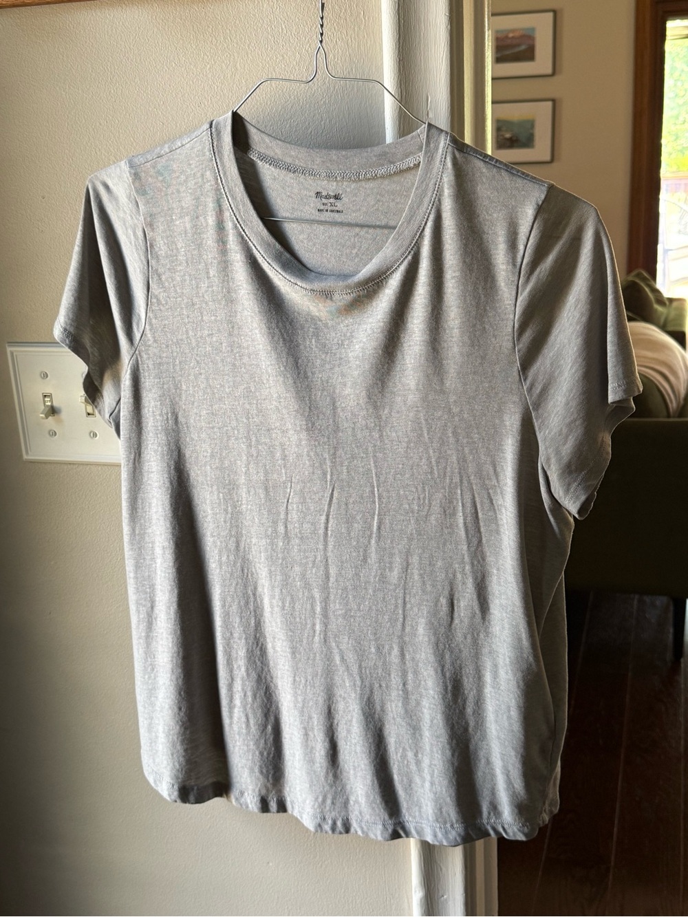 Madewell Light Heather Gray Crewneck Tee